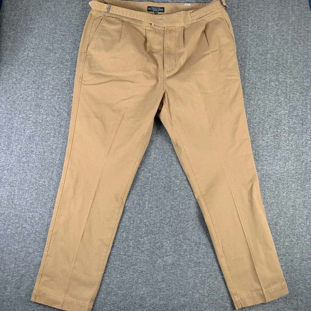 Gurkha Pants Men 38x32 J Peterman Company Brown Old Money Luxury Pleated